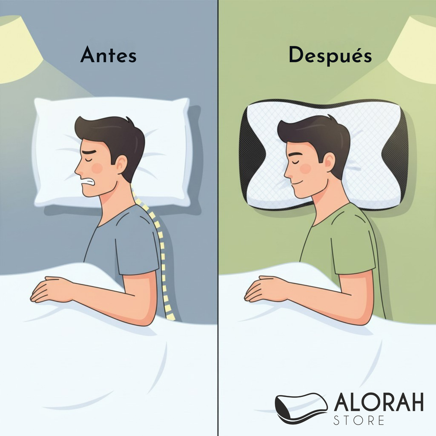 CerviCalm™ – Almohada Cervical Ergonómica