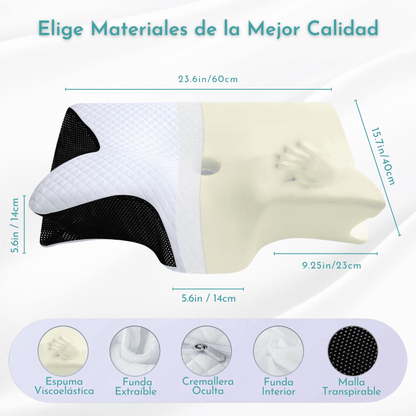 CerviCalm™ – Almohada Cervical Ergonómica